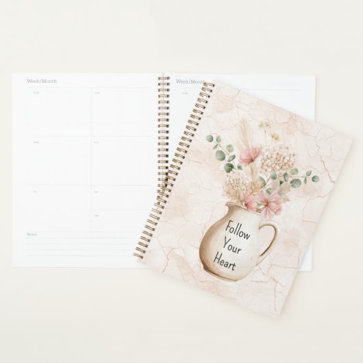 Vase de fleurs rose tendre (Devant avec enveloppe)