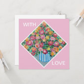 Vase de la carte rose (Devant/Arrière en situation)