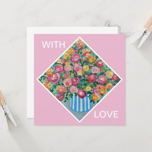 Vase de la carte rose (Devant/Arrière en situation)