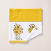 Vase de tournesols (Gant de toilette)
