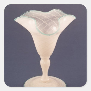 Vase, eind 19e eeuw vierkante sticker