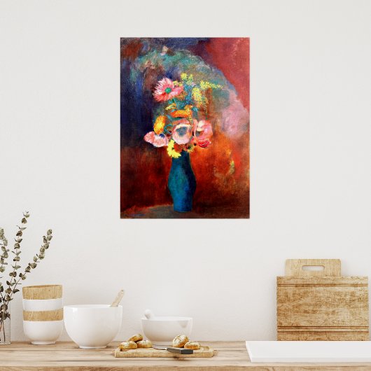 Vase éthérée de fleurs, tableau d'Odilon Redon (Cuisine)