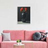 Vase Fleur Portrait Toile Mur Art (Insitu(Salon))