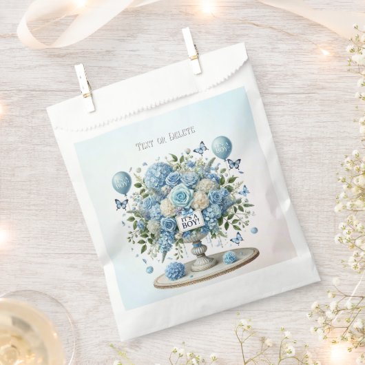 Vase Flore Bleu Blanc Favoriser Sacs (Coupé)