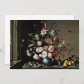 Vase Flowers by a Window, Balthasar van der Ast (Voorkant / Achterkant)