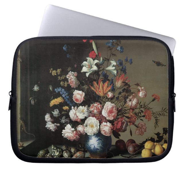 Vase Flowers by a Window, Balthasar van der Ast Laptop Sleeve (Voorkant)
