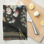 Vase Flowers by a Window, Balthasar van der Ast Theedoek (Quarter Fold)