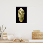 Vase Mei P'ing à la décoration florale noire (Cuisine)