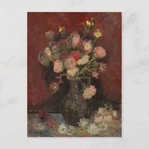 Vase met Chinese Asters en Gladioli door Van Gogh Briefkaart