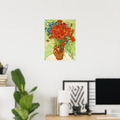 Vase met Cornbloemen en papavers, Van Gogh Poster (Thuiskantoor)
