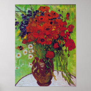 Vase met Cornbloemen en papavers, Van Gogh Poster