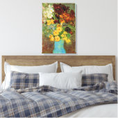 Vase met Daisies en Anemones door Vincent van Gogh Canvas Afdruk (Insitu (Slaapkamer))