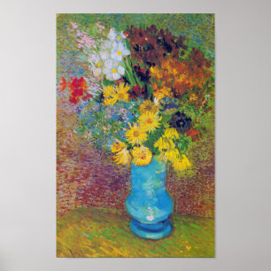 Vase met Daisies en Anemones, Van Gogh Poster