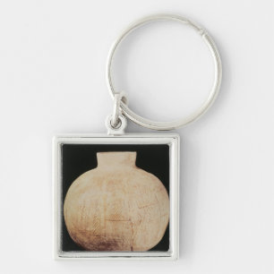 Vase met decoratieve kartering van Tell-Hassuna Sleutelhanger