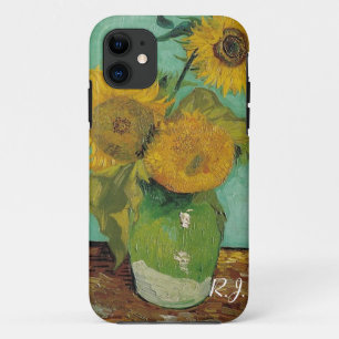 Vase met drie zonnebloemen, Vincent van Gogh iPhone 11 Hoesje