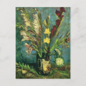Vase met Gladioli (F248a) Van Gogh Fine Art Briefkaart (Voorkant)