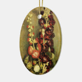 Vase met Hollyhocks van Vincent van Gogh Keramisch Ornament (Links)