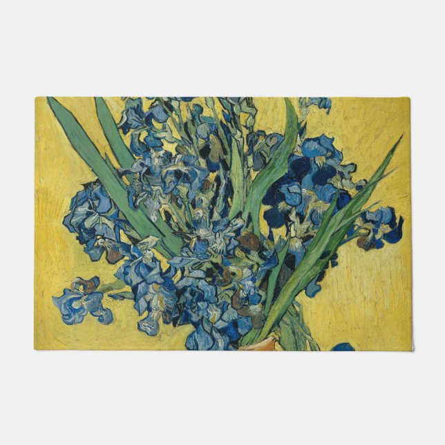 Vase met Irises door Van Gogh Deurmat (Voorkant)