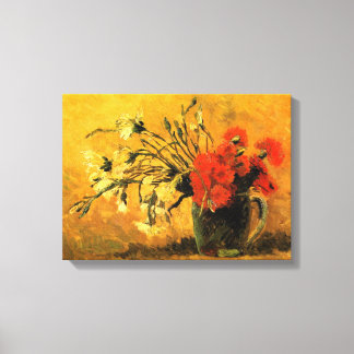 Vase met landen door Vincent van Gogh Canvas Afdruk