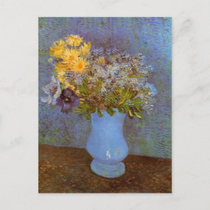 Vase met Lilacs en Daisies door Vincent van Gogh Briefkaart