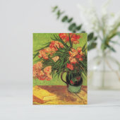 Vase met Oleanders en Boeken door Vincent van Gogh Briefkaart (Staand voorkant)