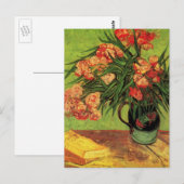 Vase met Oleanders en Boeken door Vincent van Gogh Briefkaart (Voorkant / Achterkant)