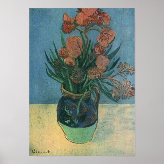 Vase met Oleanders Van Gogh Fine Art Poster (Voorkant)