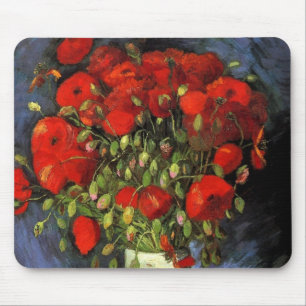 Vase met Red Poppies door Vincent van Gogh Muismat