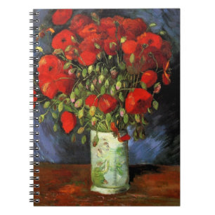 Vase met Red Poppies door Vincent van Gogh Notitieboek