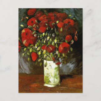 Vase met Red Poppies Van Gogh Fine Art Briefkaart