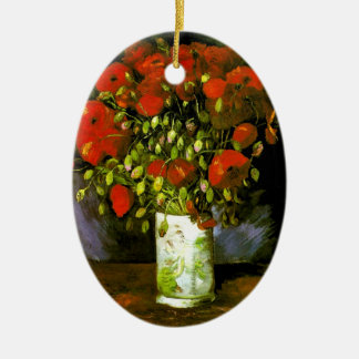 Vase met Red Poppies Van Gogh Fine Art Keramisch Ornament