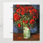 Vase met Red Poppies Vincent van Gogh. (Voorkant / Achterkant)