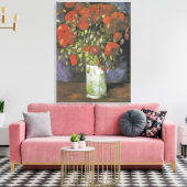 Vase met Red Poppies Vincent van Gogh Canvas Afdruk (Insitu (Woonkamer))
