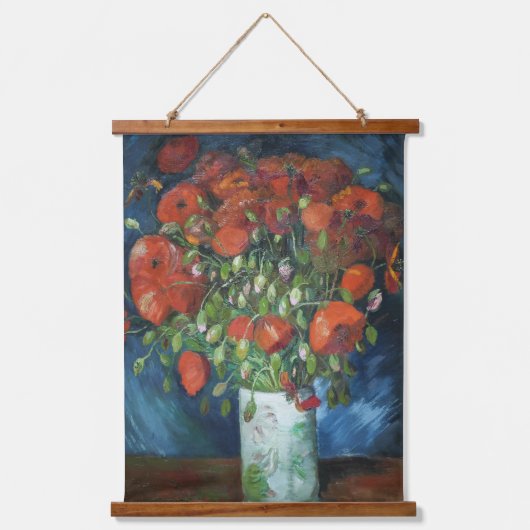 Vase met Red Poppies Vincent van Gogh Hangend Wandkleed (Voorkant)