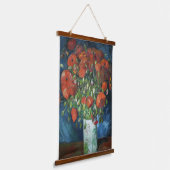 Vase met Red Poppies Vincent van Gogh Hangend Wandkleed (Gebogen)