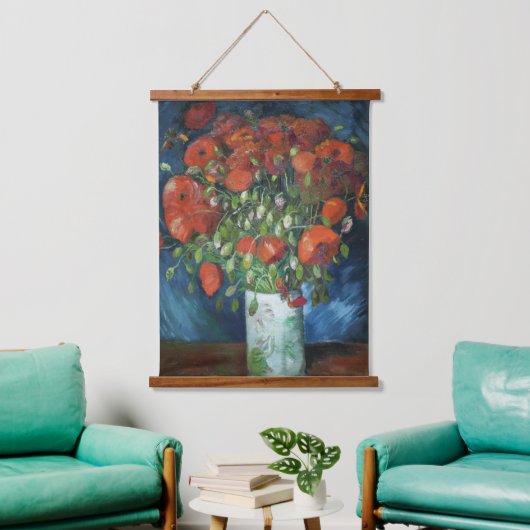 Vase met Red Poppies Vincent van Gogh Hangend Wandkleed (Woonkamer)