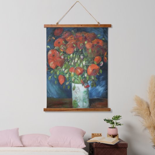 Vase met Red Poppies Vincent van Gogh Hangend Wandkleed (Slaapkamer)