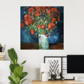 Vase met Red Poppies Vincent van Gogh Poster (Thuiskantoor)