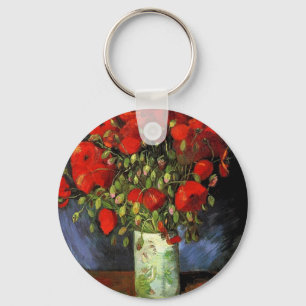 Vase met Red Poppies Vincent van Gogh Sleutelhanger
