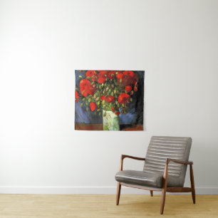 Vase met Rode Poppies door Vincent Van Gogh Wandkleed