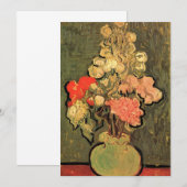 Vase met Roos Mallows door Vincent van Gogh (Voorkant / Achterkant)