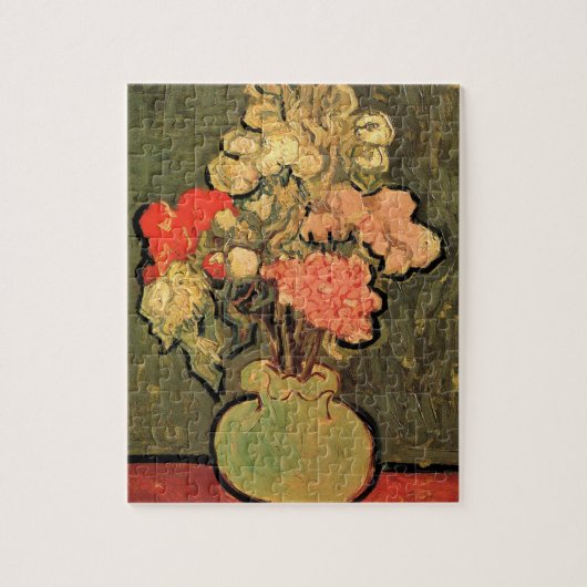 Vase met Roos Mallows door Vincent van Gogh Legpuzzel (Verticaal)