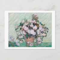 Vase met roze rozen, Van Gogh