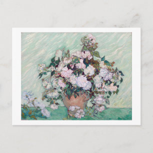 Vase met roze rozen, Van Gogh Briefkaart