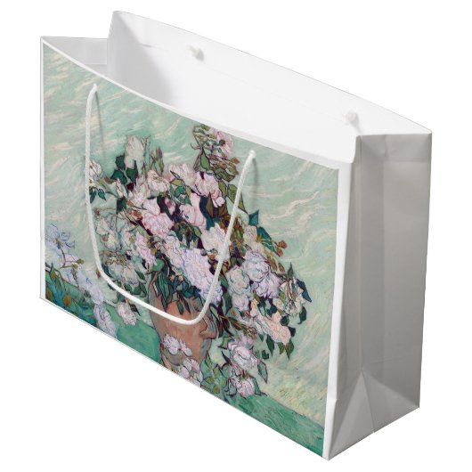 Vase met roze rozen, Van Gogh Groot Cadeauzakje (Voorkant Gekanteld)