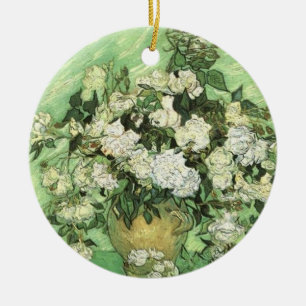 Vase met Rozen van Van Gogh Keramisch Ornament