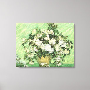 Vase met Rozen van Van Gogh Wrapped Canvas Afdruk