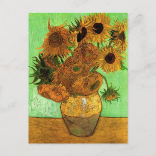 Vase met twaalf zonnebloemen door Vincent van Gogh Briefkaart