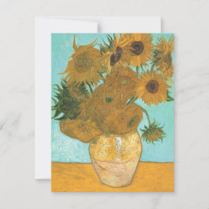 Vase met twaalf zonnebloemen door Vincent van Gogh Kaart