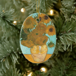 Vase met twaalf zonnebloemen door Vincent van Gogh Keramisch Ornament